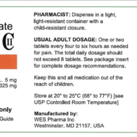 Buy Hydrocodone 5/325mg Pills Online - Medic Pharma